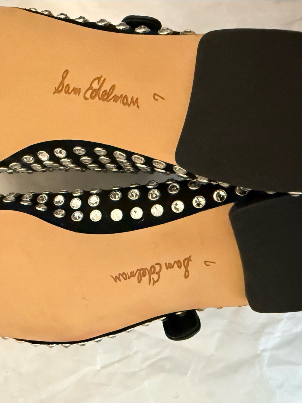 Sam Edelman Black Mary Jane Flats with Silver Studs - Picture 6 of 8